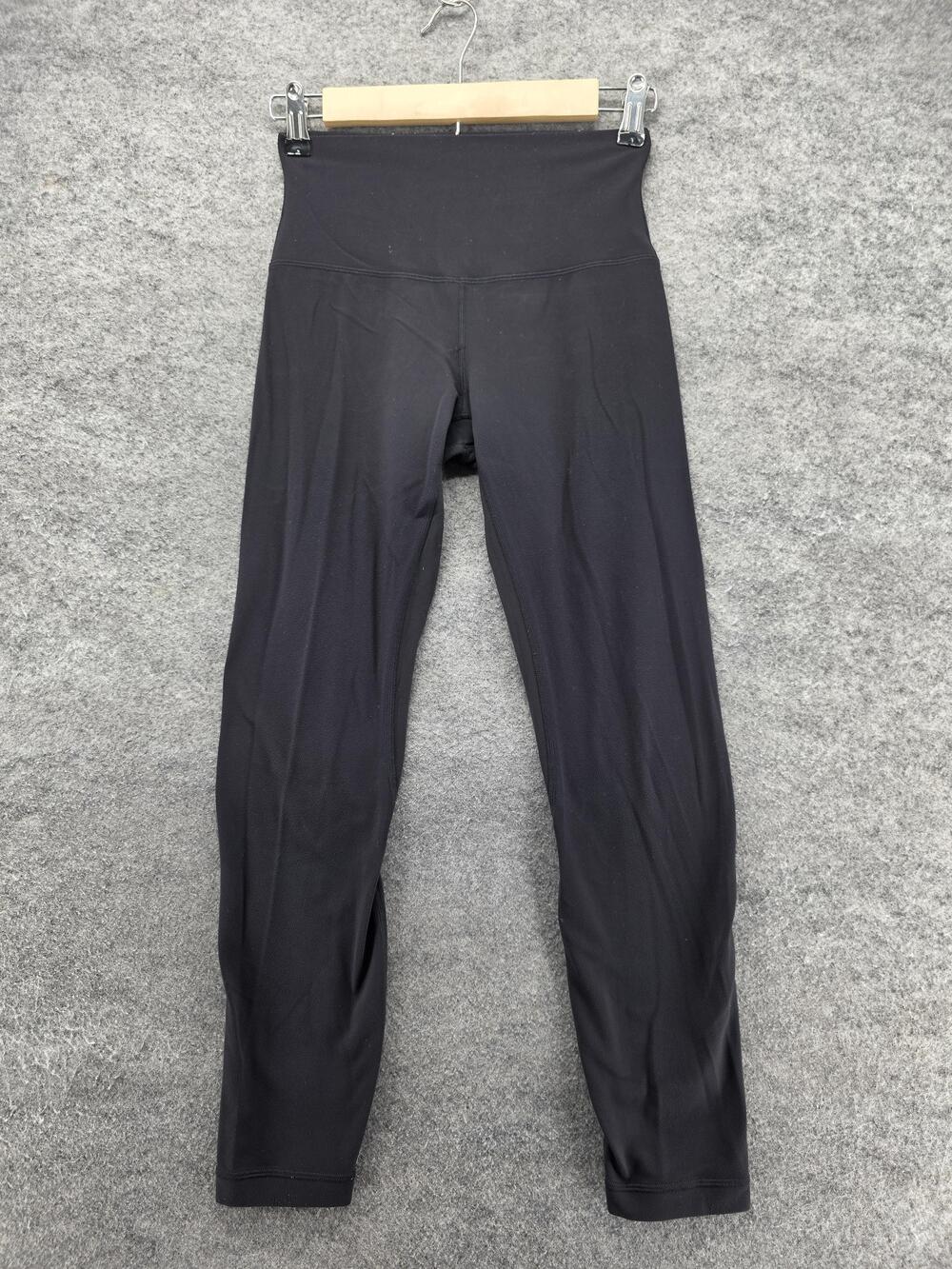 Lululemon Leggings Womens 4 Black High Rise Ankle Yoga Pants Gym Athletic